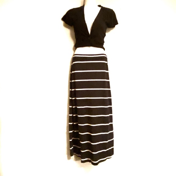y2k Stripe Maxi Skirt - Picture 2 of 4
